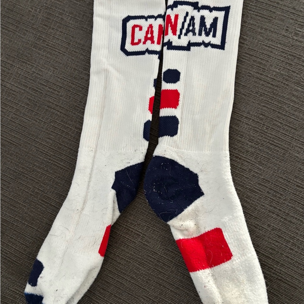 Authentic Can Am White and Red Compression Socks